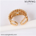 14091 Fashion jewelry copper alloy ring, latest 18k gold color zircon ring designs for girls